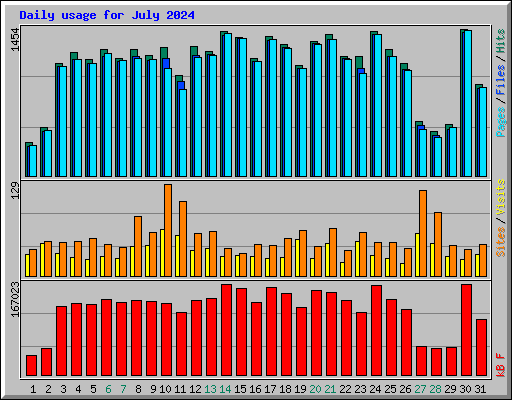 Daily usage for July 2024