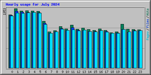 Hourly usage for July 2024